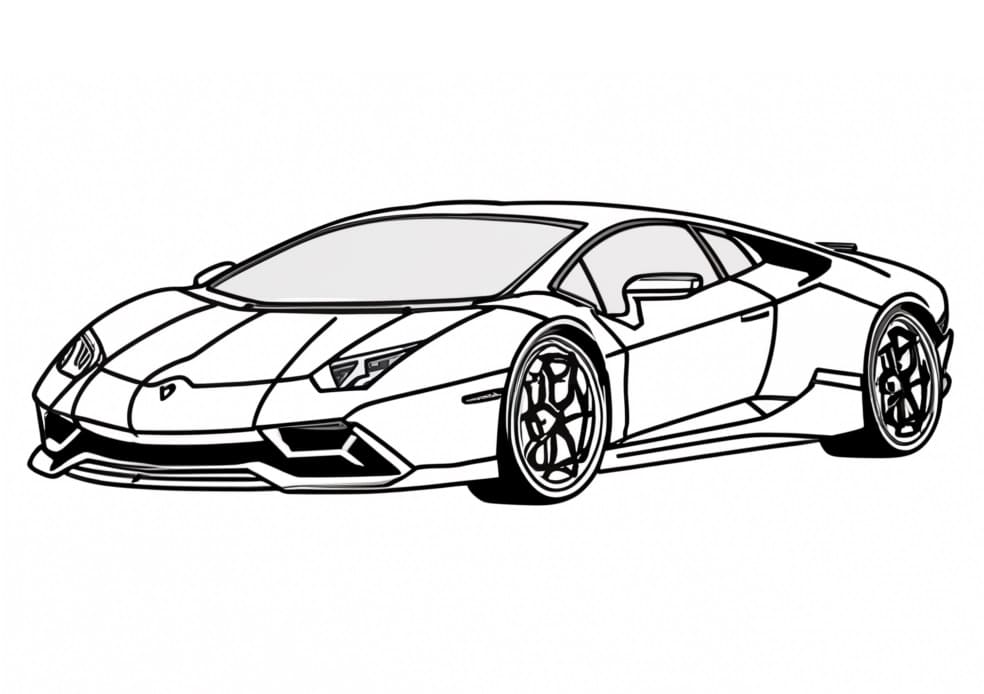 Desenho de um Lamborghini para Colorir