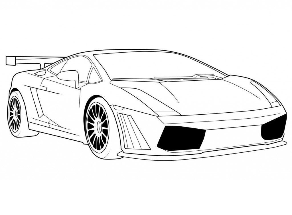 Desenho de Carros Lamborghini para Colorir Fácil