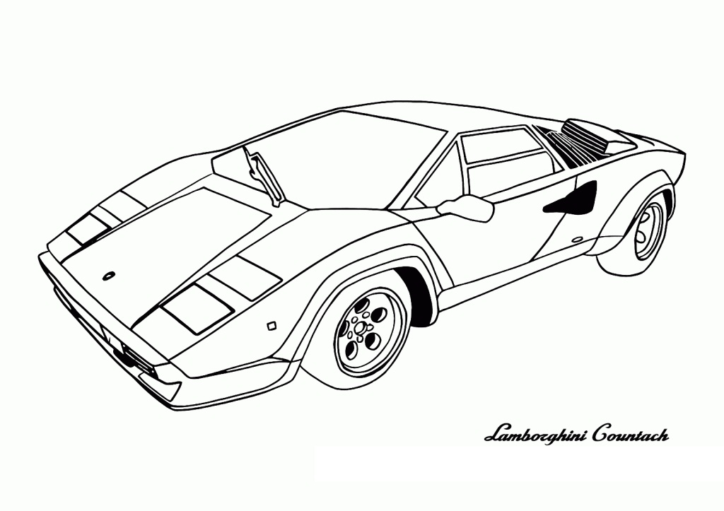 Desenho de Carros Lamborghini para Colorir