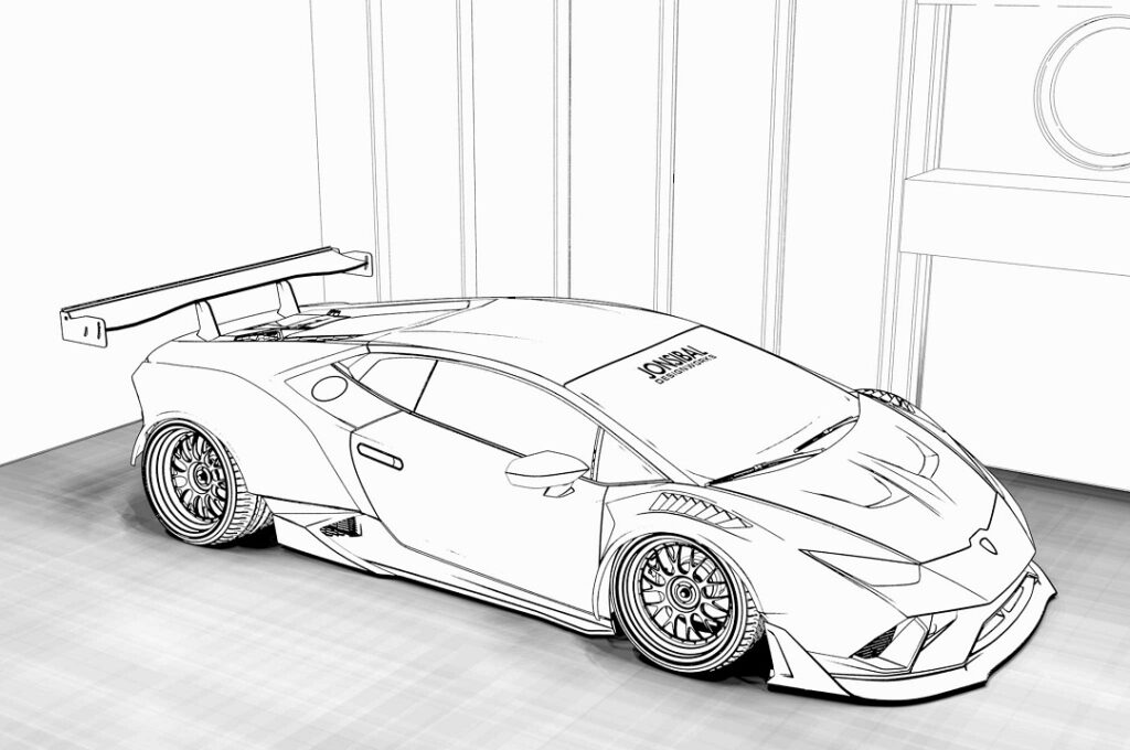 Desenho de Carros Lamborghini para Imprimir