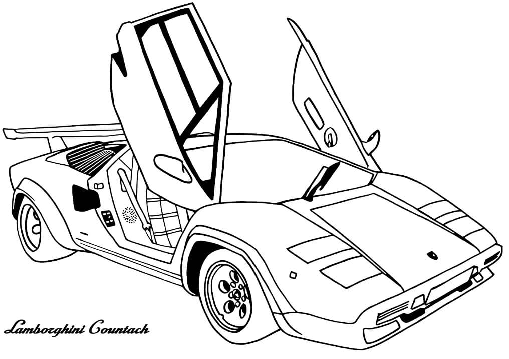 Desenho Lamborghini Countach para Colorir Desenho Lamborghini Countach para Colorir