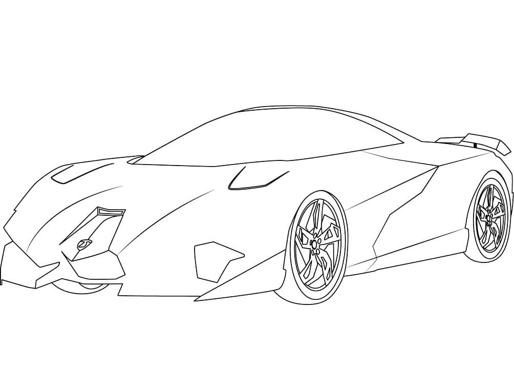 Desenho Lamborghini Egoísta para Colorir