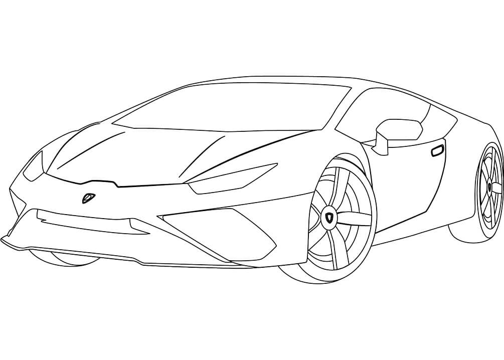 Desenho Lamborghini Huracan para Colorir