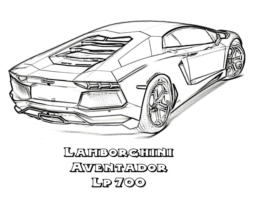 Desenho Lamborghini Incrível para Colorir