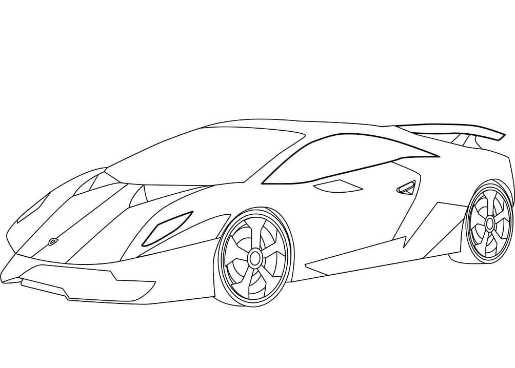 Desenho Lamborghini Sesto Elemento para Colorir