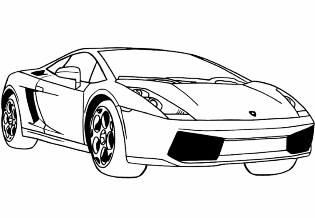 Desenho Pdf de Carro Lamborghini Gallardo para Colorir