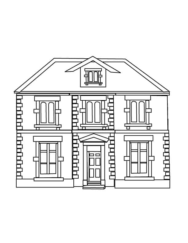 Desenho de Imprimivel Casa para Colorir