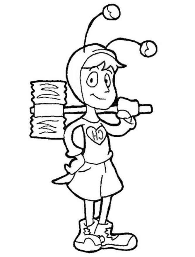 Desenho de Chapolin com Martelo para Imprimir e Colorir