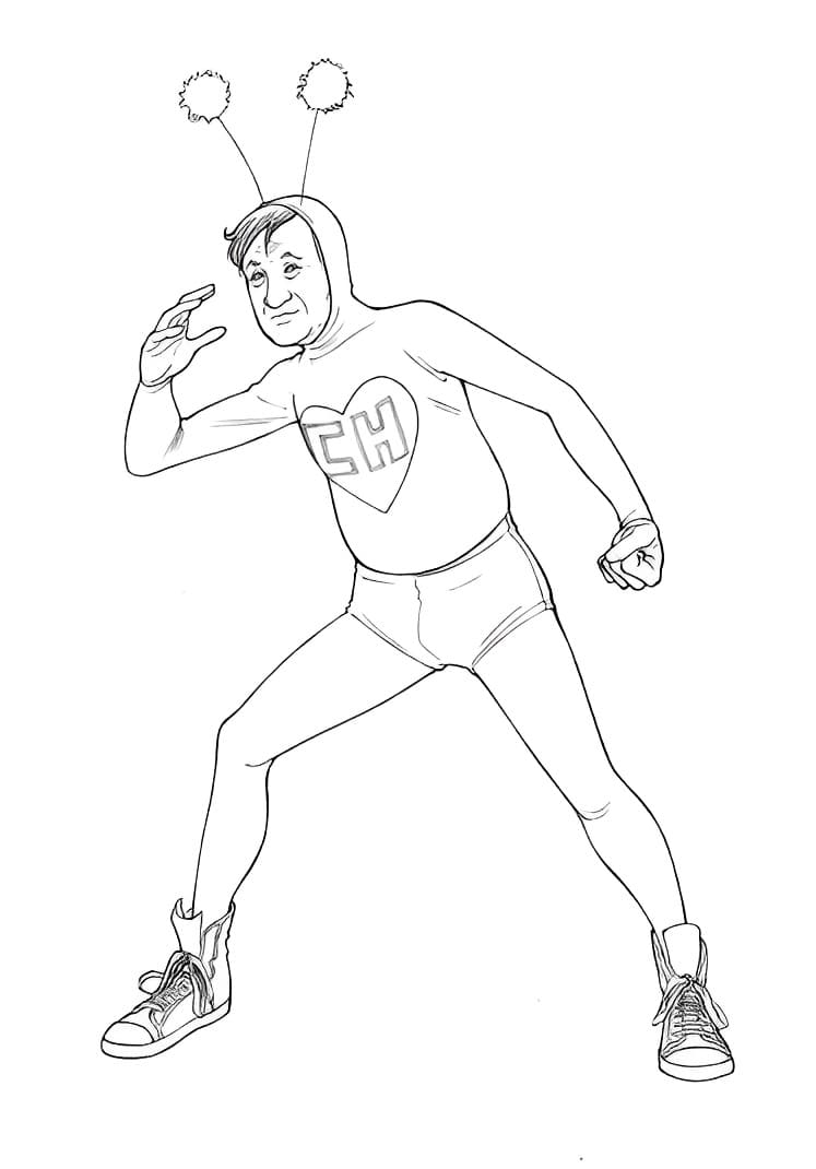 Desenho de Chapolin Grátis para Crianças para Colorir