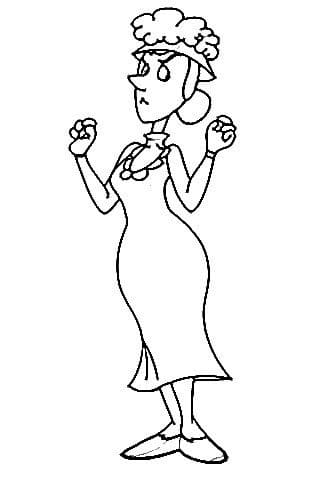 Desenho de Bruxa do 71 de Chaves para Colorir