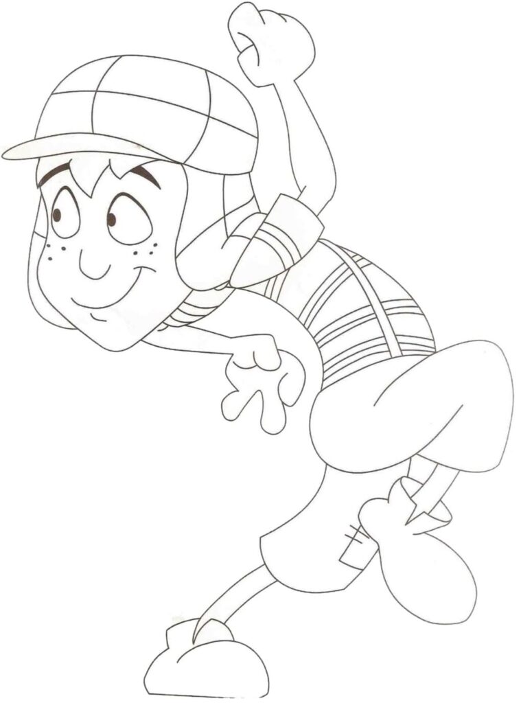 Desenho de Menino Chaves para Colorir