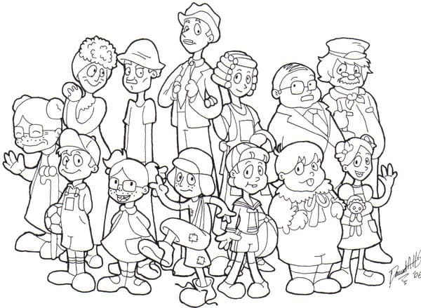 Desenho de Personagens do Chaves para Colorir