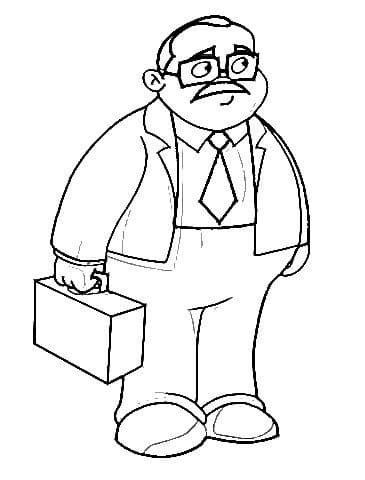 Desenho de Seu Barriga de Chaves para Colorir