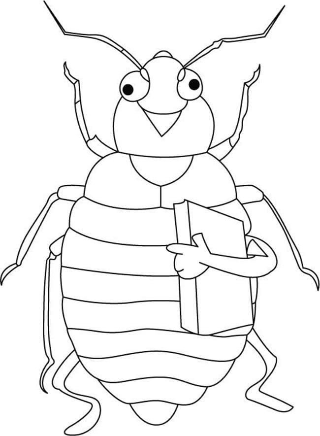 Desenho de Cigarra de Desenho Animado para Colorir