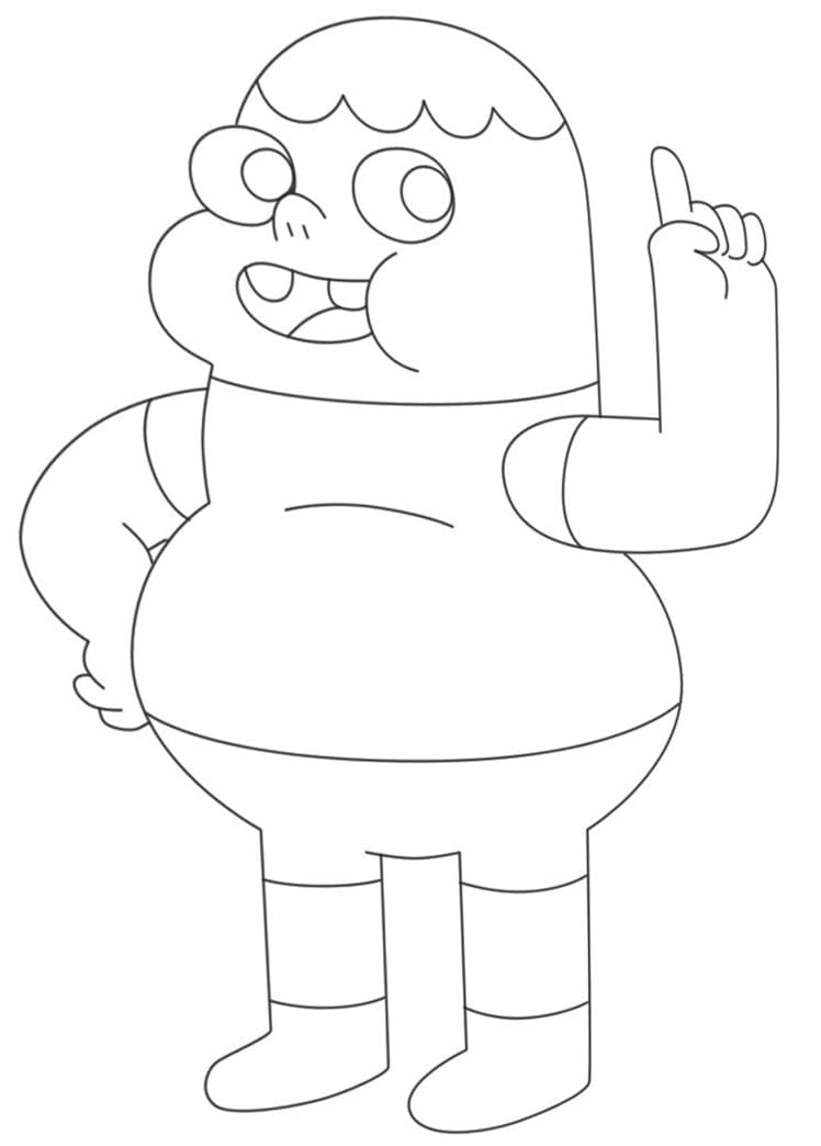 Desenho Clarencio Sorrindo para Colorir