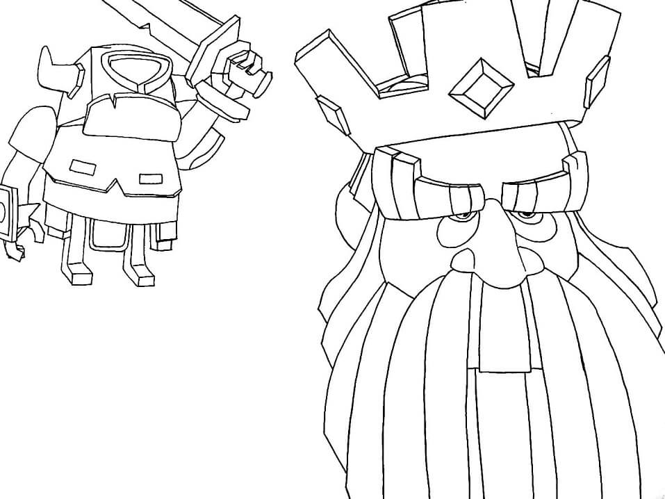 Desenho de Clash Royale com Pekka para Imprimir