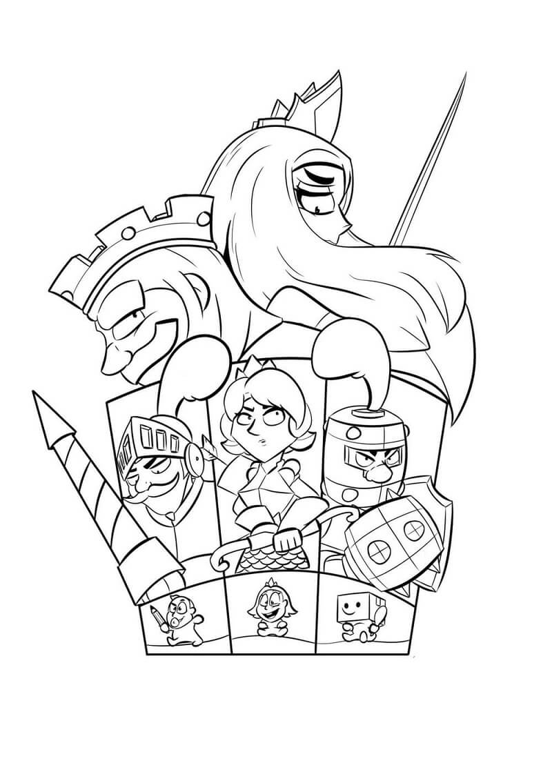 Desenho de Clash Royale com Torre para Imprimir Baixar