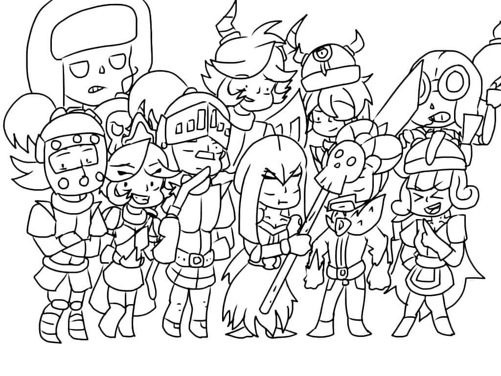 Desenho de Clash Royale Fofo para Colorir Pdf