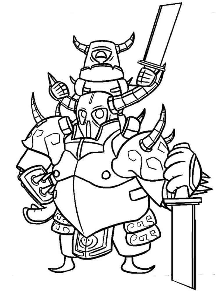 Desenho de Clash Royale Grande para Colorir Pdf