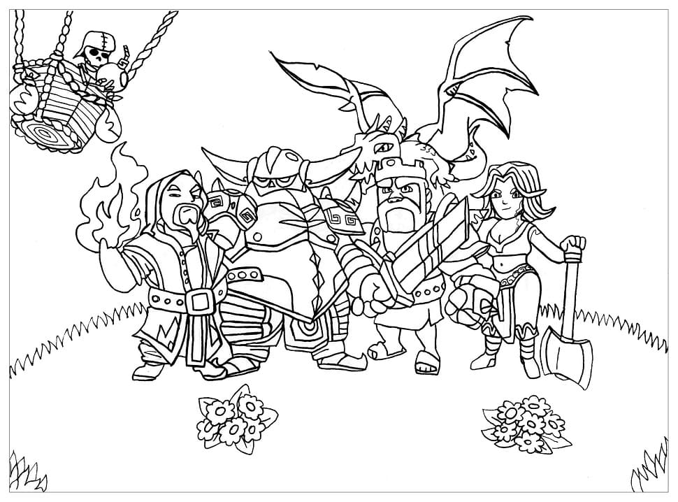 Desenho de Clash Royale na Arena para Imprimir