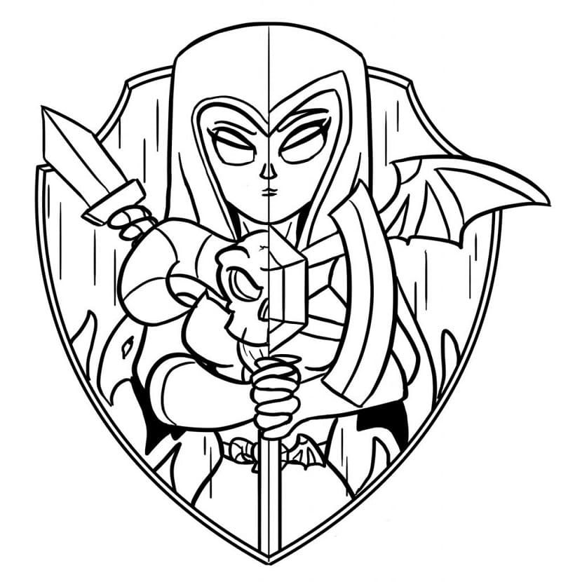 Desenho de Clash Royale para Imprimir Lápis de Cor