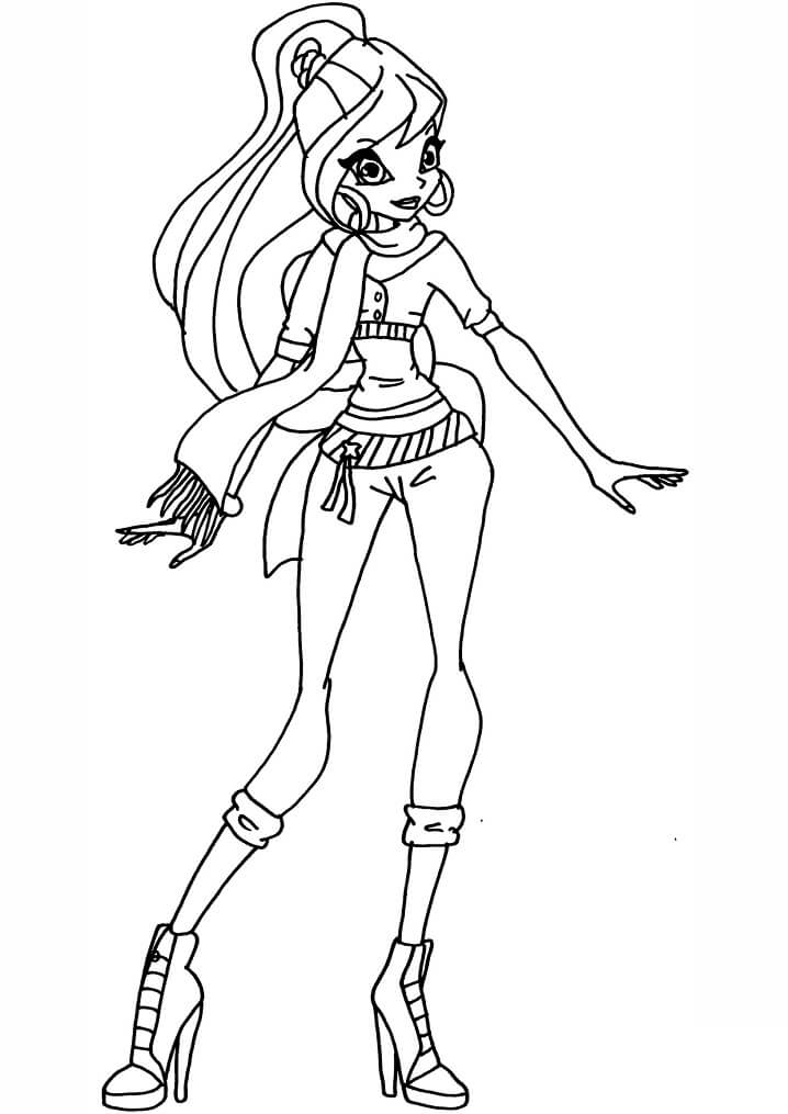 Desenho de Bloom da Clube Winx Infantil para Imprimir