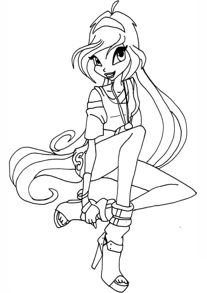 Desenho de Bloom da Clube Winx para Colorir Pdf