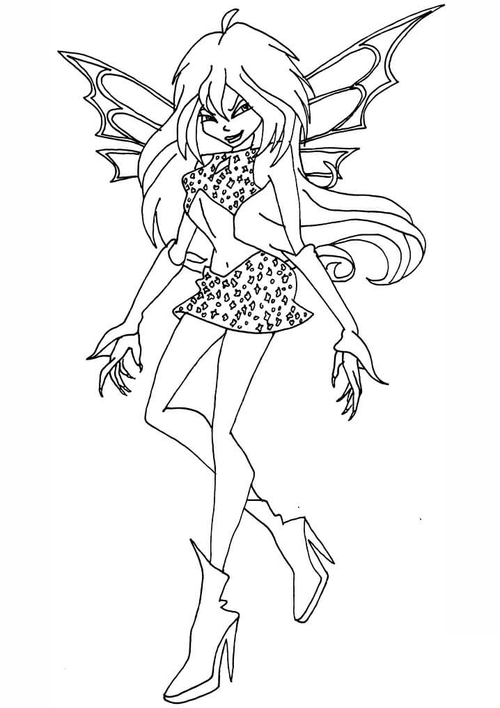 Desenho de Bloom da Clube Winx para Imprimir Lápis de Cor