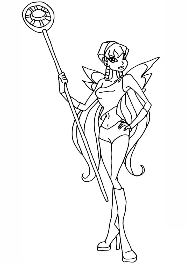 Desenho de Stella da Clube Winx para Imprimir Lápis de Cor