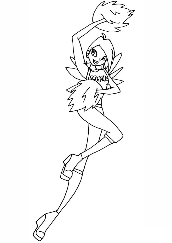 Desenho de Tecna da Clube Winx Bonita para Colorir Pdf