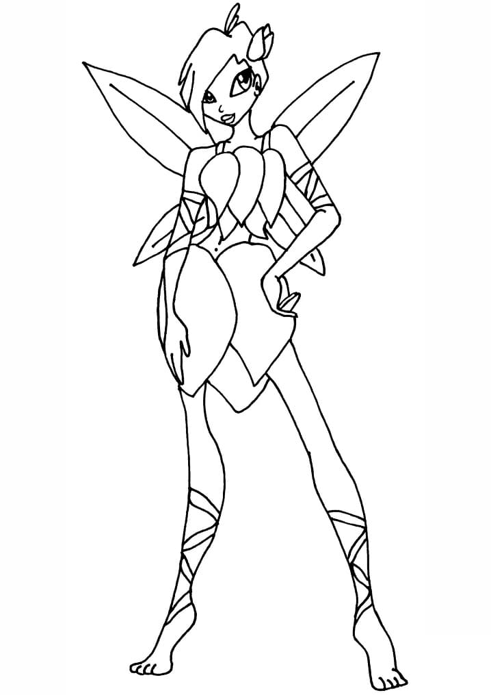 Desenho de Tecna da Clube Winx Realista para Colorir