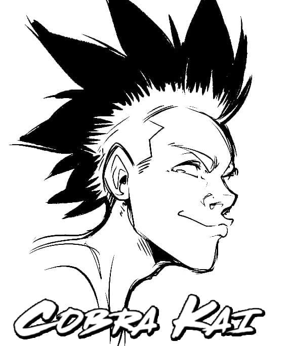 Desenho de Eli Moskowitz Cobrá Kai para Colorir