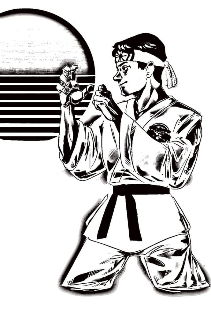 Desenho de Miguel Diaz Cobrá Kai para Colorir