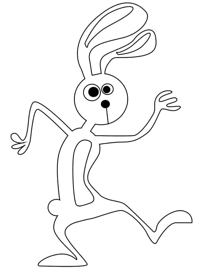 Desenho de Coelho Engraçado para Colorir