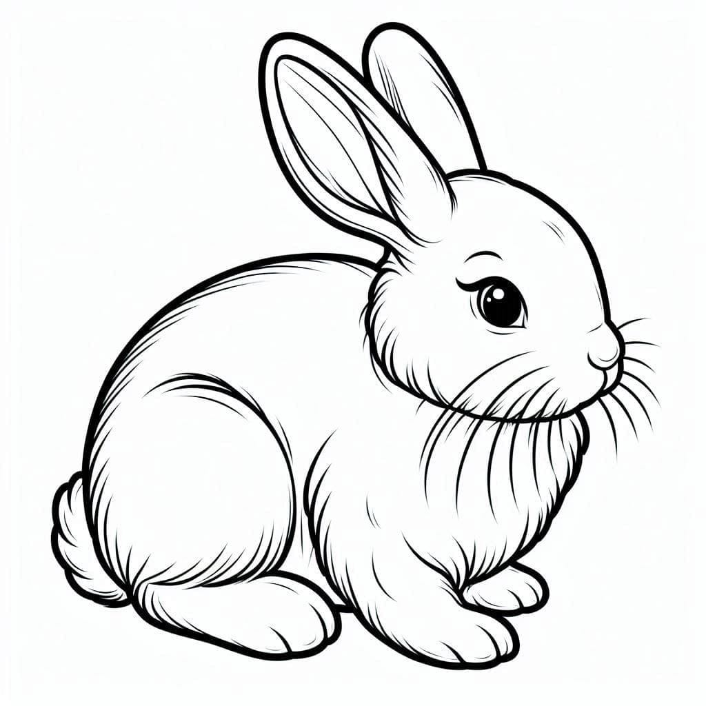 Desenho de Lindo Coelho para Colorir