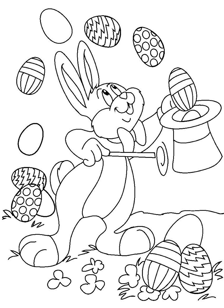 Desenho de Coelho Pdf para Colorir Grátis