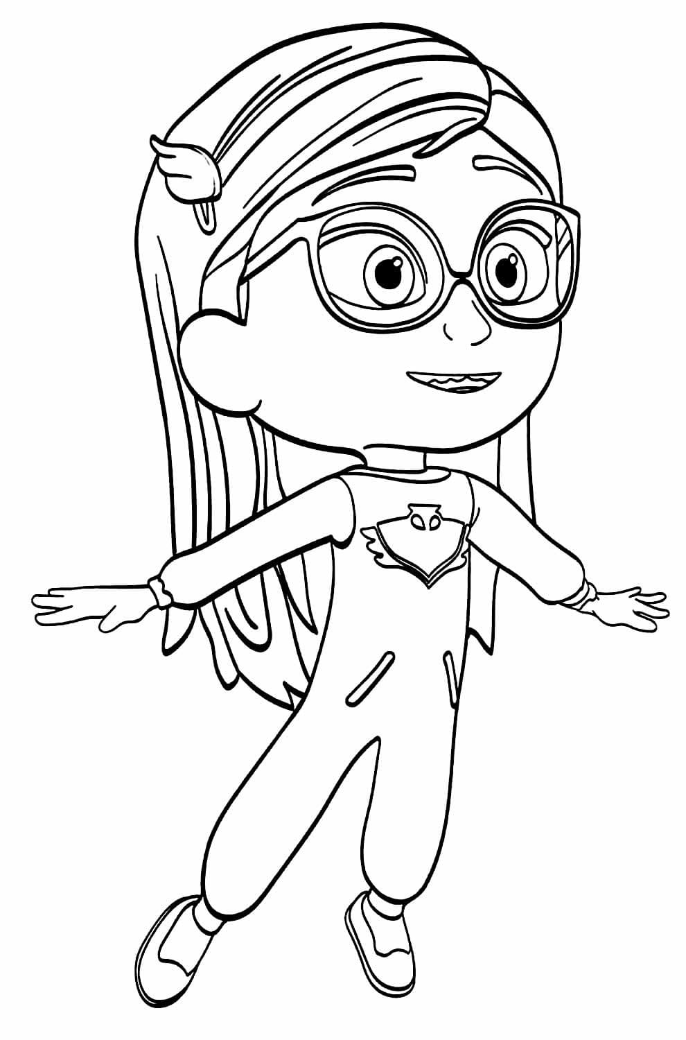 Desenho de Amaya Corujita de Pj Masks para Colorir