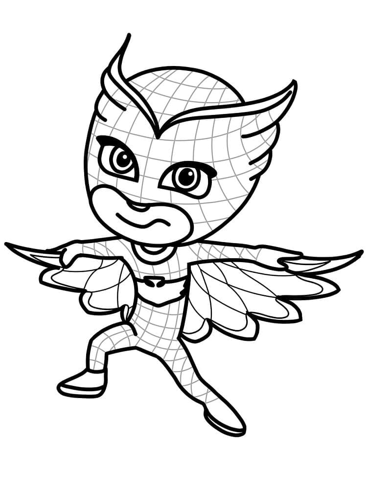 Desenho de Corujita Amigável para Colorir