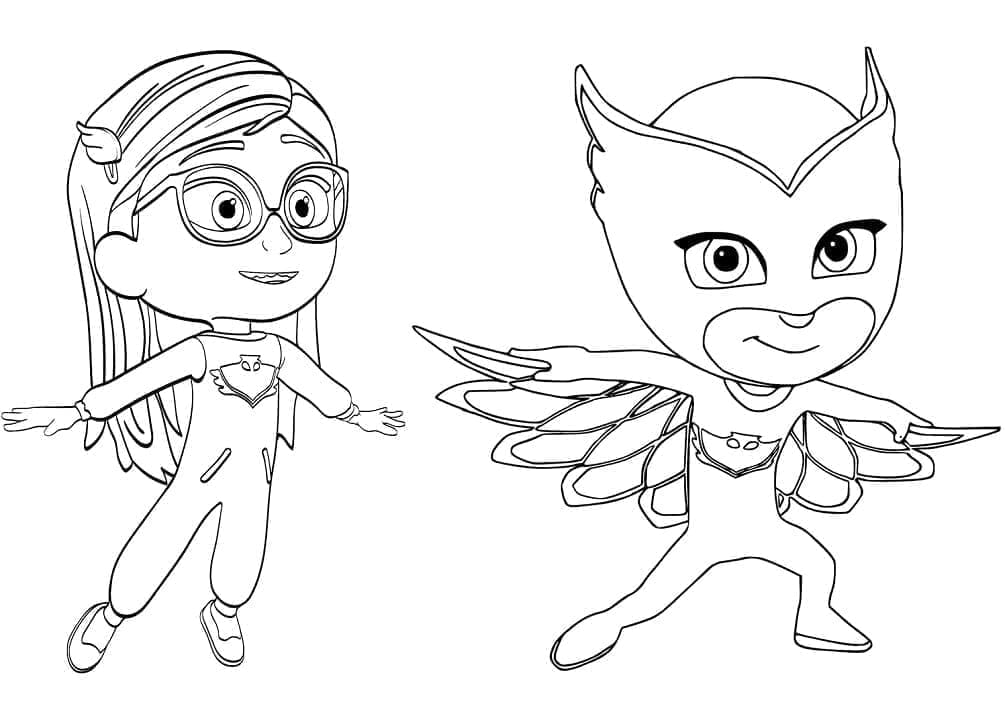 Desenho de Corujita de Pj Masks para Colorir