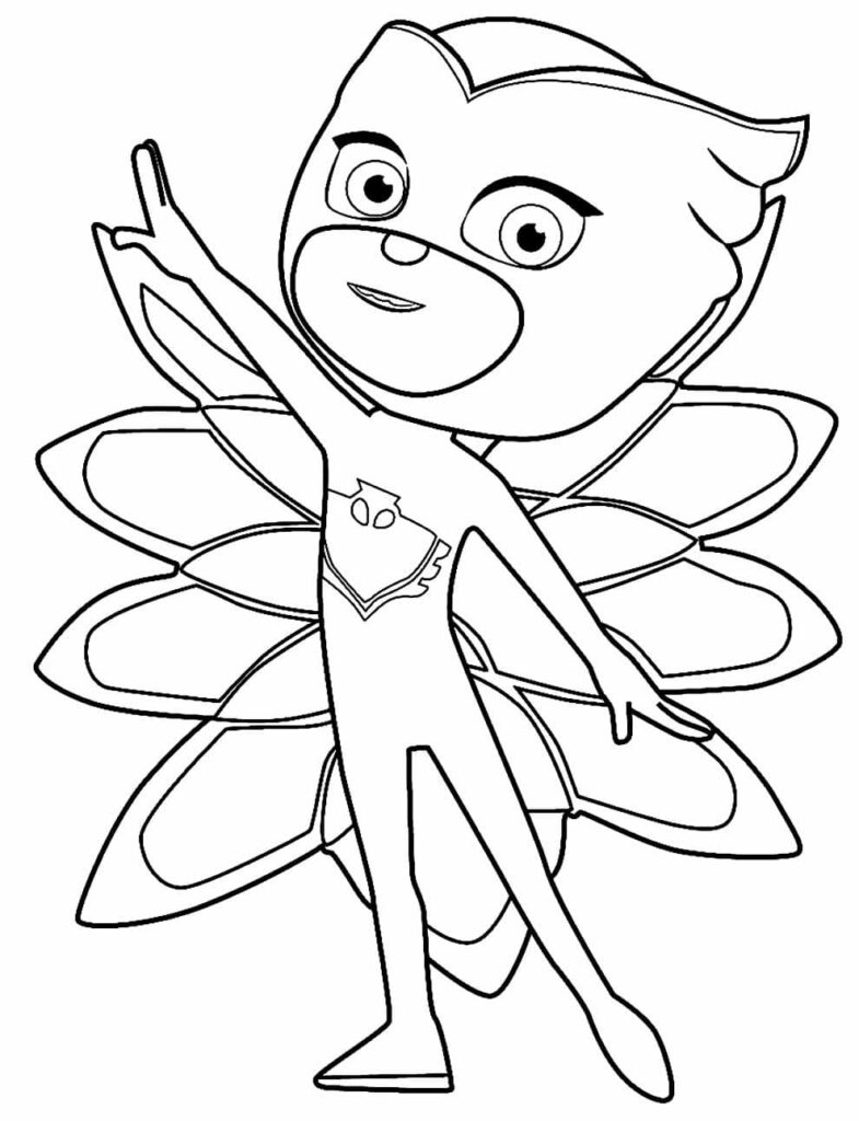 Desenho de Corujita Pj Masks para Colorir