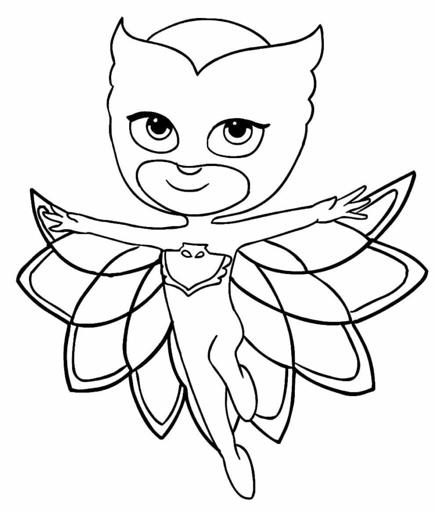 Desenho de Pj Masks Corujita para Colorir