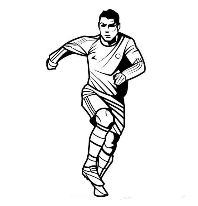 Desenho de Cristiano Ronaldo Fofo para Colorir Pdf