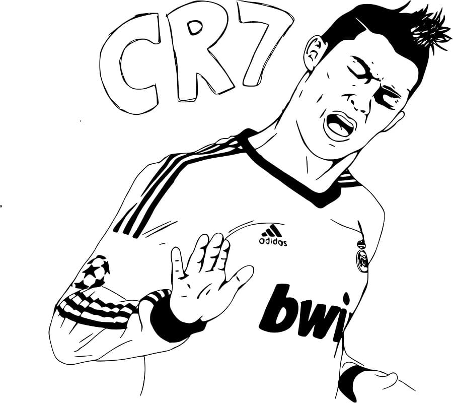 Desenho de Cristiano Ronaldo Imprimivel Download