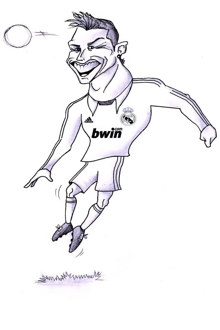 Desenho de Cristiano Ronaldo para Imprimir Lápis de Cor