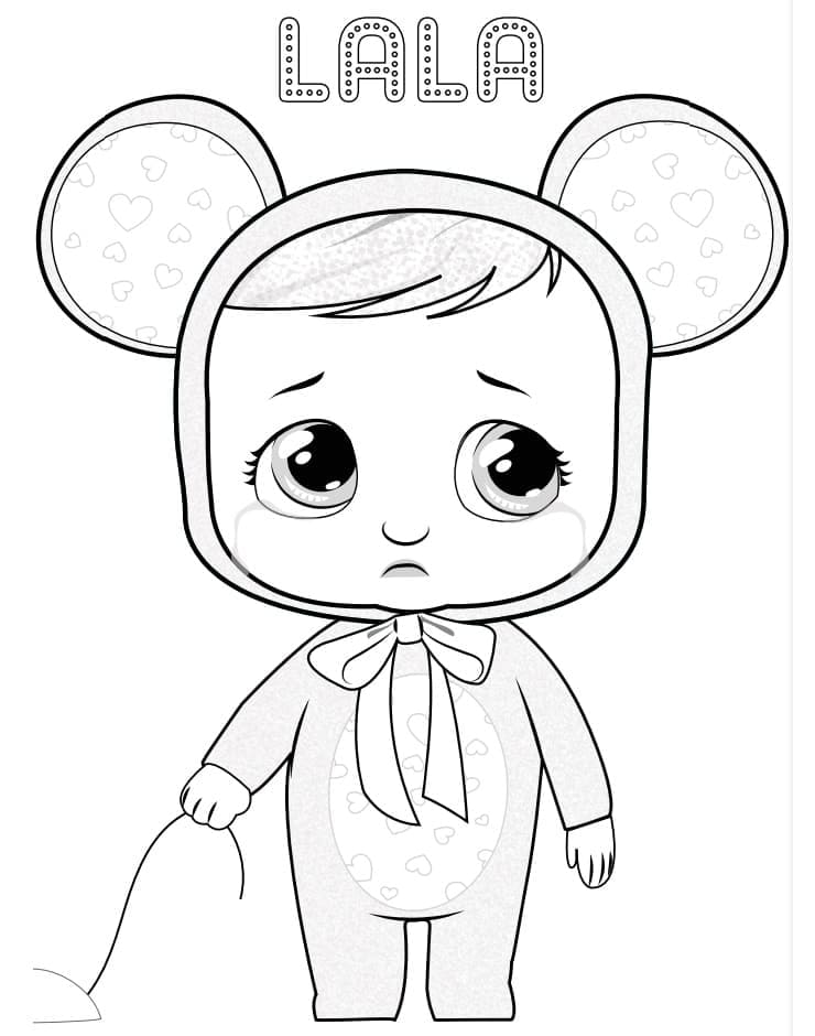 Desenho de Cry Baby Lala para Colorir