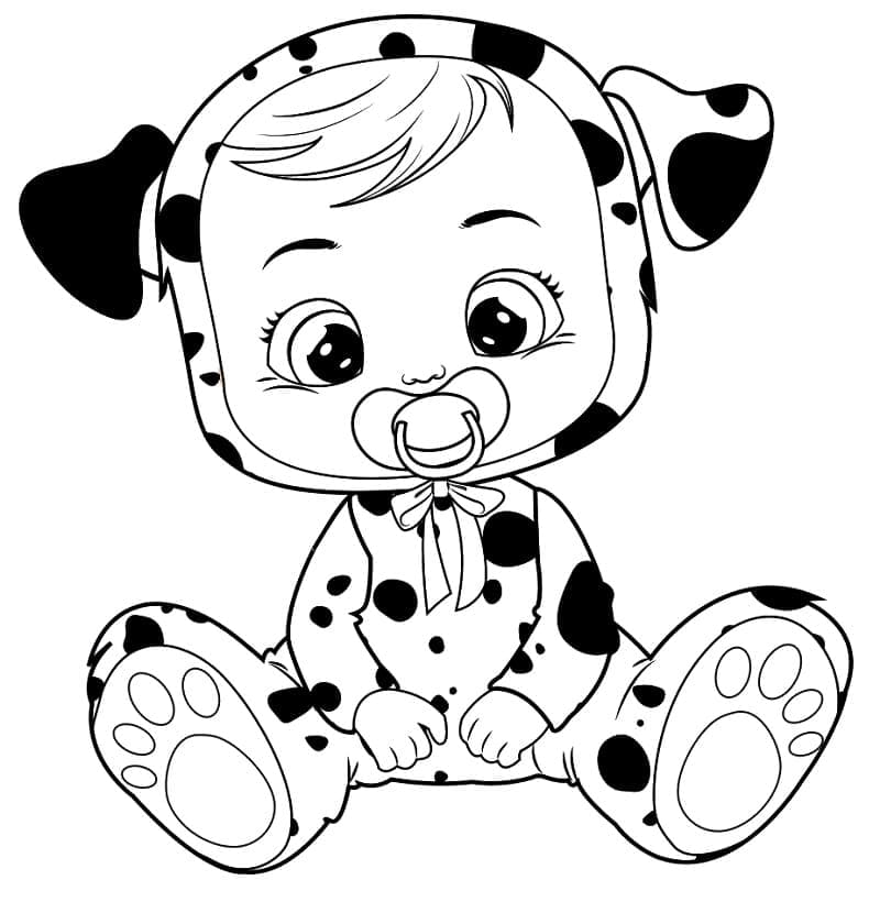 Desenho de Dotty Cry Baby para Colorir