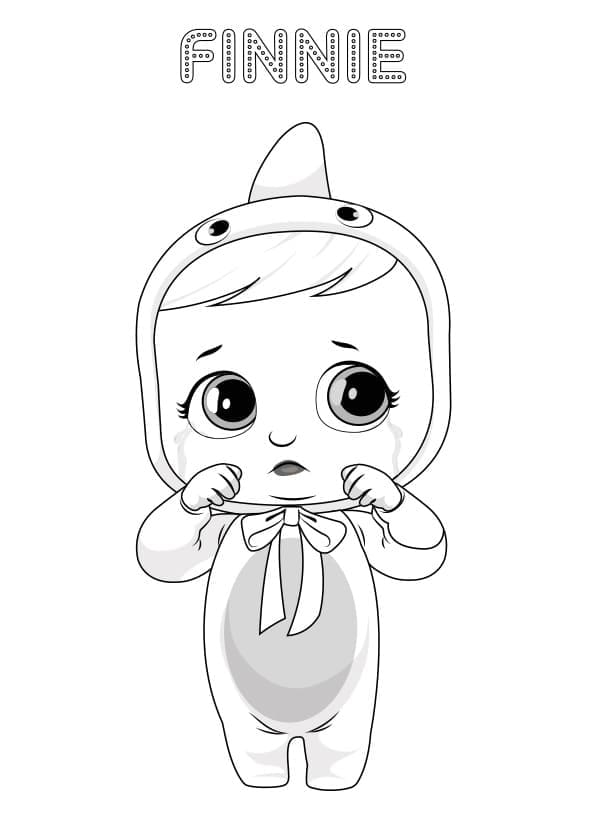 Desenho de Finnie Cry Baby para Colorir