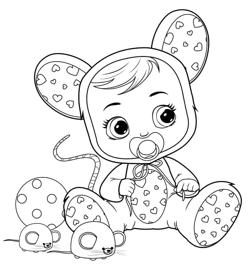 Desenho de Lala Cry Baby para Colorir