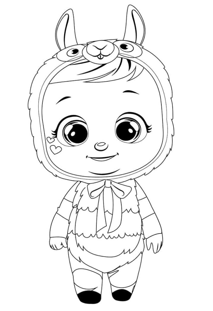 Desenho de Lena Cry Baby para Colorir