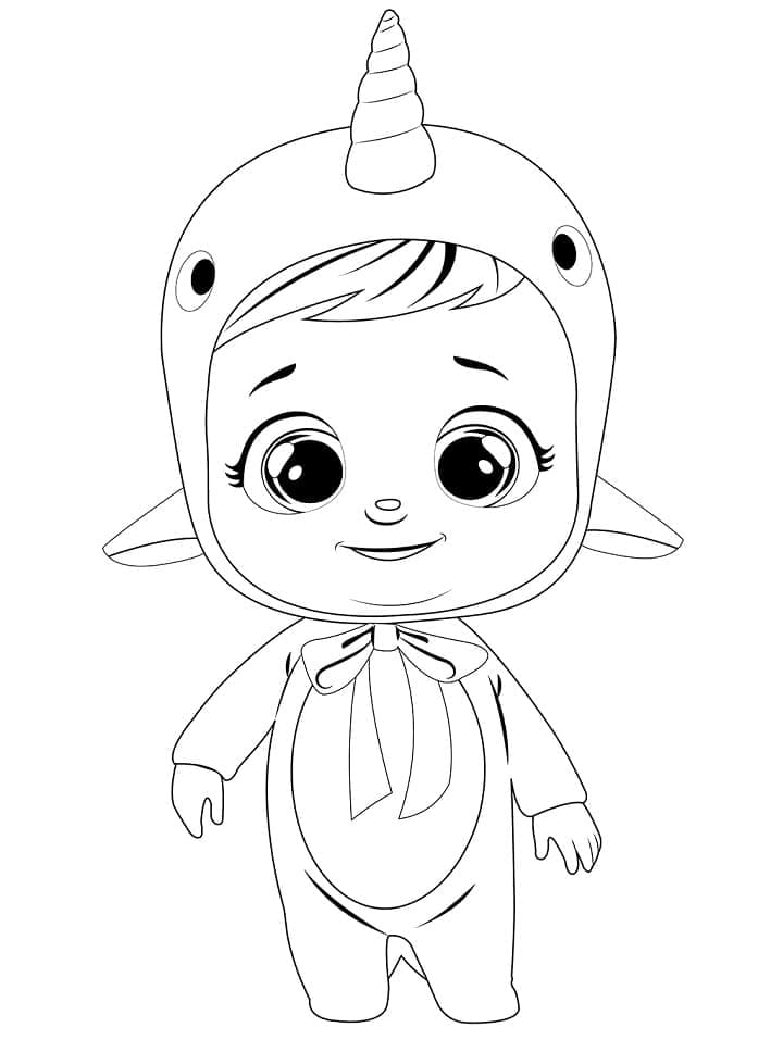 Desenho de Narvie Cry Baby para Colorir